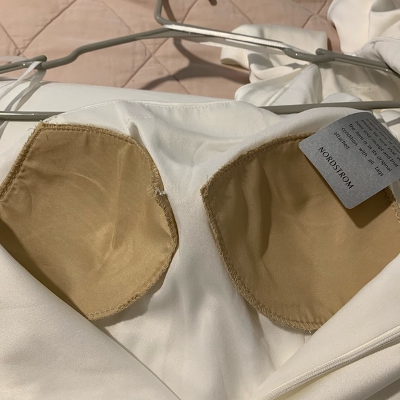 MAC DUGGAL ONE SHOULDER LONG SLEEVE SATIN MINI DRESS - Picture 5 of 7